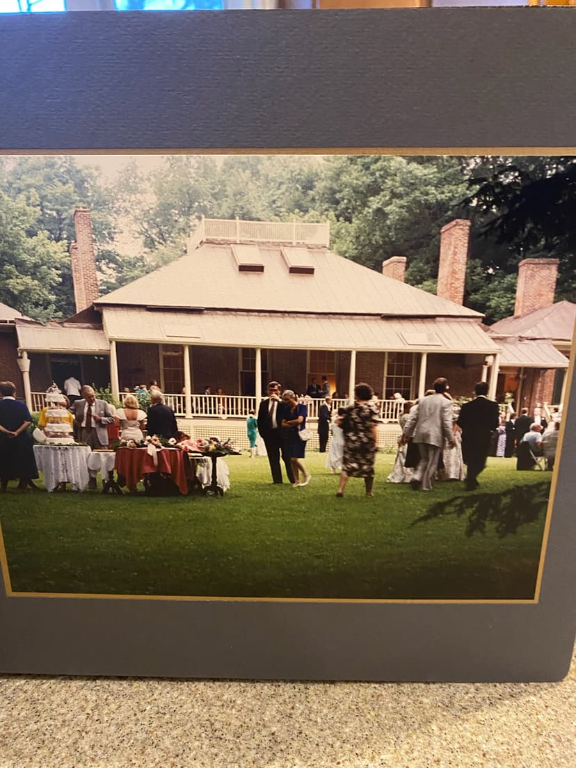 Wedding celebration on the grounds of Ridgeway estate