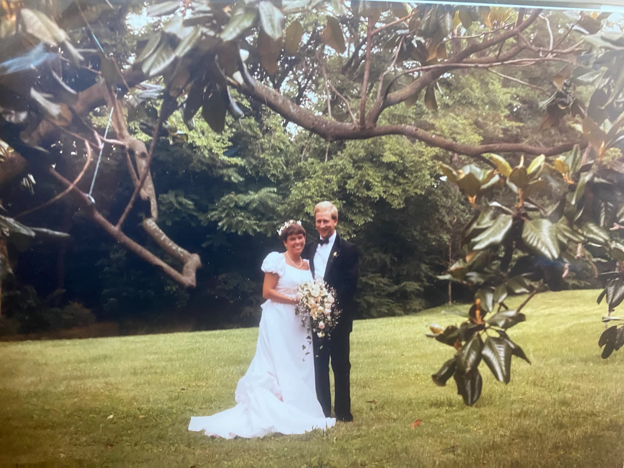 Full-length view of Ridgeway estate from the garden